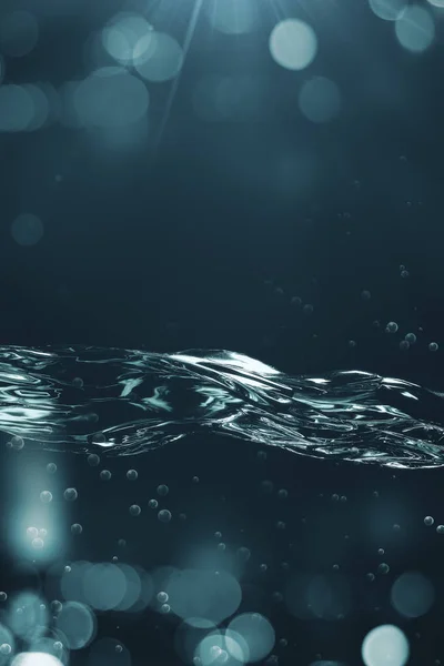Abstracte Achtergrond Met Aquamarijn Water Met Blured Bubbels Rendering — Stockfoto