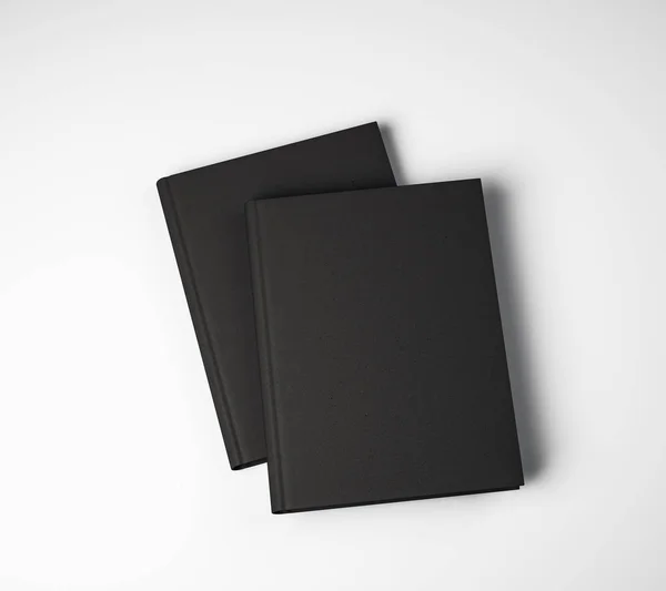 Clear Black Book Concrete Background Education Publish Concept Mock Rendering — Stock Photo, Image