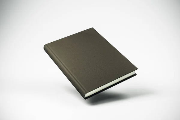 Empty Black Book Notepad White Background Education Concept Mock Rendering — Stock Photo, Image