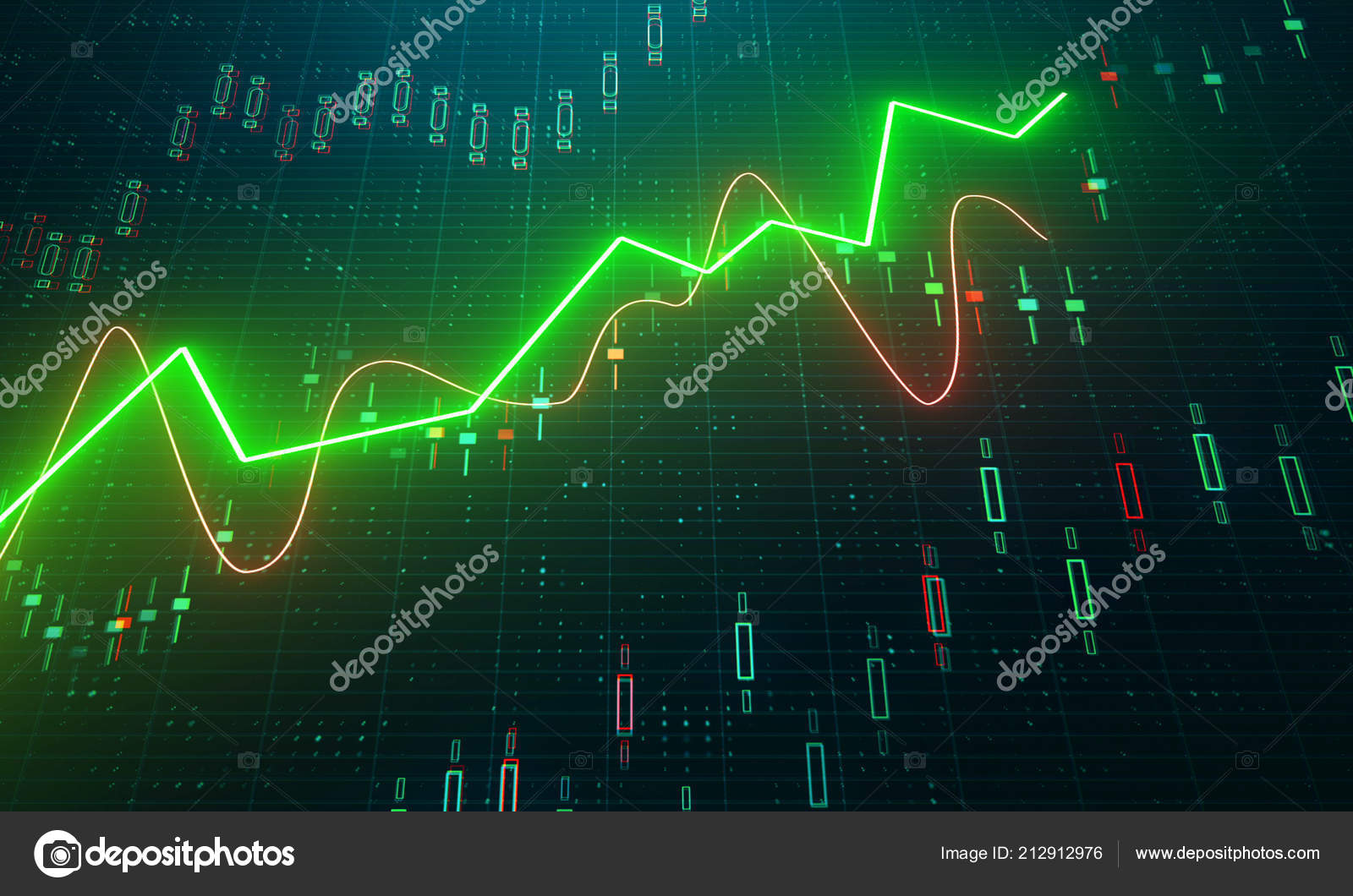 Creative Forex Chart Background Finance Trade Concept Rendering - 