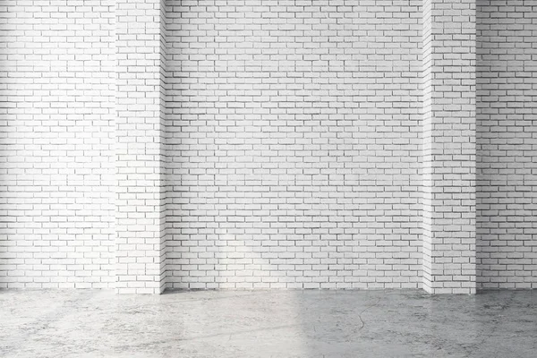Modern Interior Empty Brick Wall Sunlight Mock Rendering — Stock Photo, Image