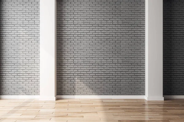Interior Empty Brick Wall Sunlight Mock Rendering — Stock Photo, Image
