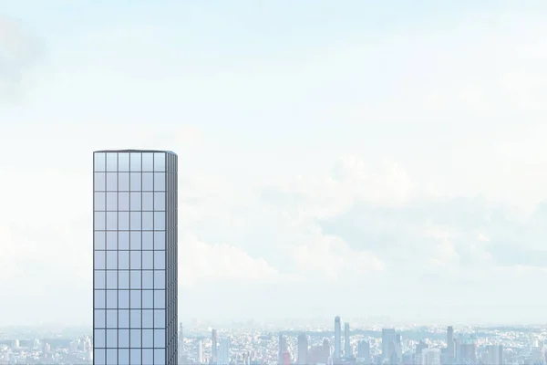 Rascacielos Cristal Creativo Fondo Del Cielo Con Nubes Concepto Centro —  Fotos de Stock