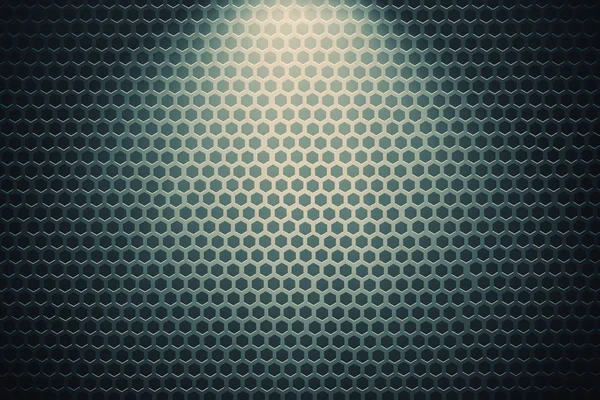 Creative Metal Hexagon Background Spotlight Rendering — Stock Photo, Image
