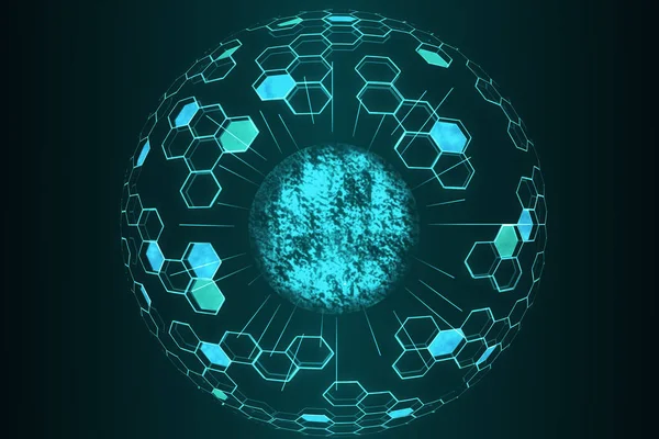 Ologramma sfera incandescente — Foto Stock