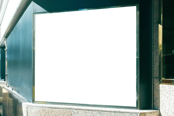 Blank white billboard — Stock Photo, Image