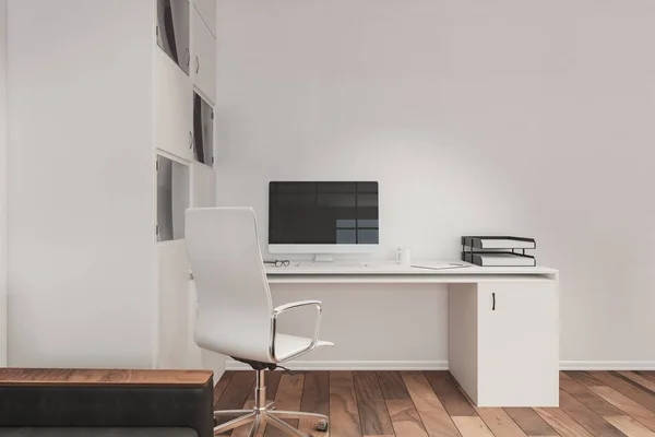 Lugar de trabajo contemporáneo con copyspace — Foto de Stock