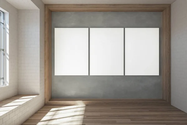 Contemporary interior with empty poster — Stock Photo, Image