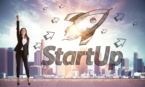 Conceito de startup e empreendedor — Fotografia de Stock