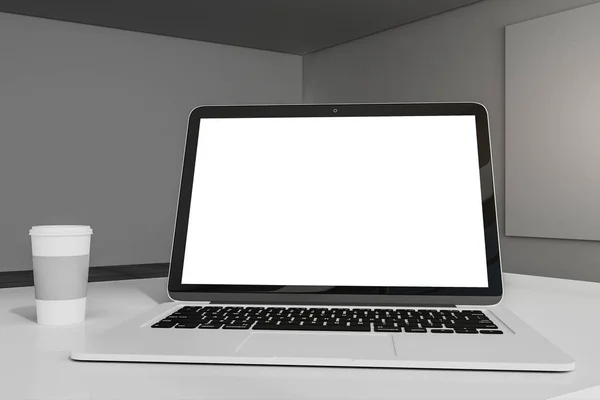 Twórczy projektanta tabeli z laptopa — Zdjęcie stockowe