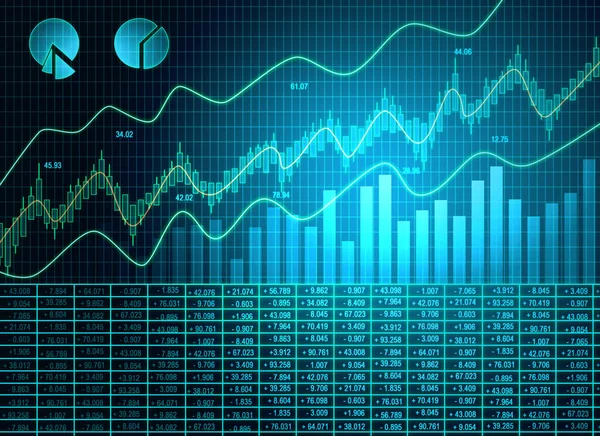 Niebieski forex wykres tapeta — Zdjęcie stockowe