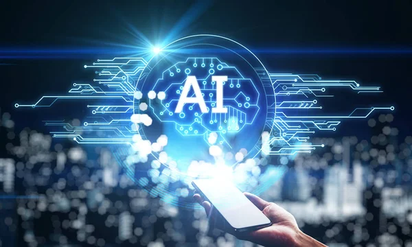 Ai 和软件概念 — 图库照片