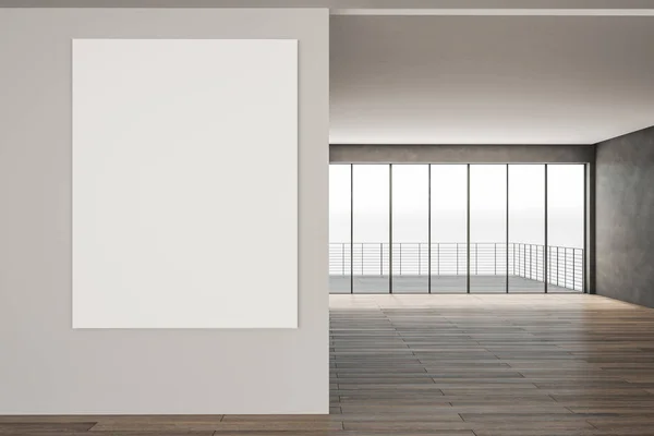 Helles Interieur mit Werbetafel — Stockfoto