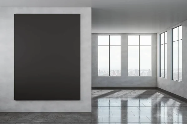 Interior kontemporer dengan poster kosong — Stok Foto
