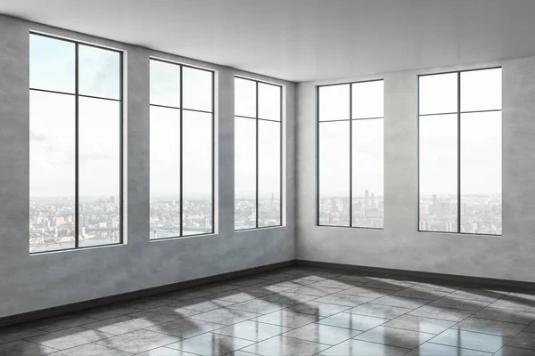 Contemporary concrete office interior — Stock Photo, Image