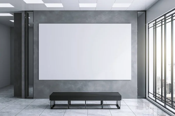 Чистый выставочный зал с белым копирайтом — стоковое фото