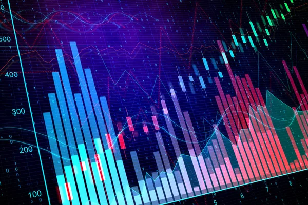 다채로운 forex 차트 텍스처 — 스톡 사진