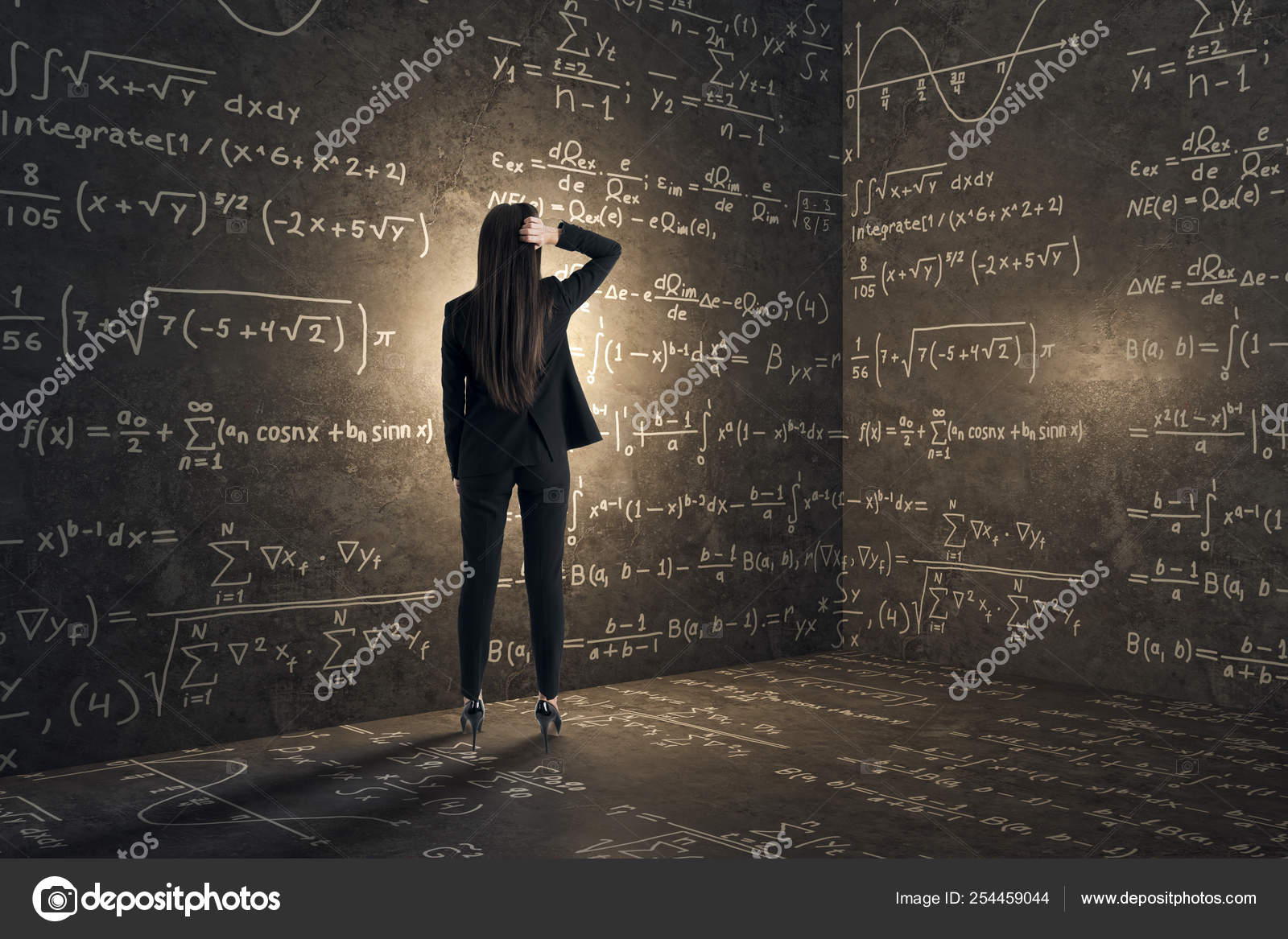 Concepto complejo de algoritmos y matemáticas — Foto de Stock
