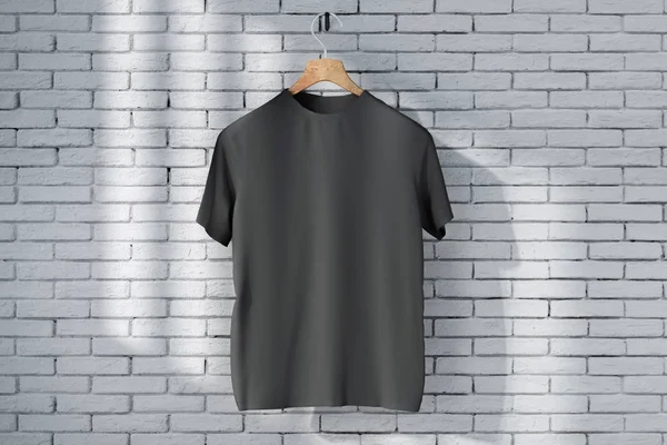Leeres schwarzes T-Shirt — Stockfoto