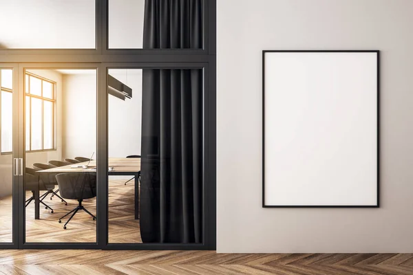 Modern meeting room with banner — Stock Photo, Image