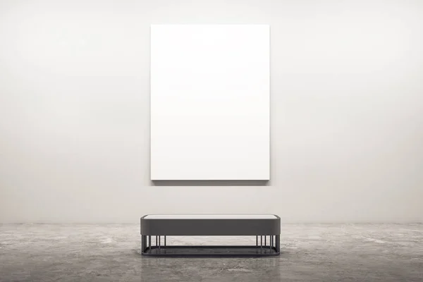 Modern vit utställningshall med stomme — Stockfoto