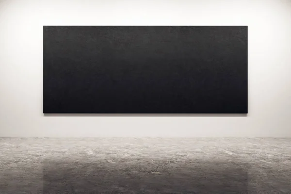 Moderna sala espositiva in cemento con poster — Foto Stock