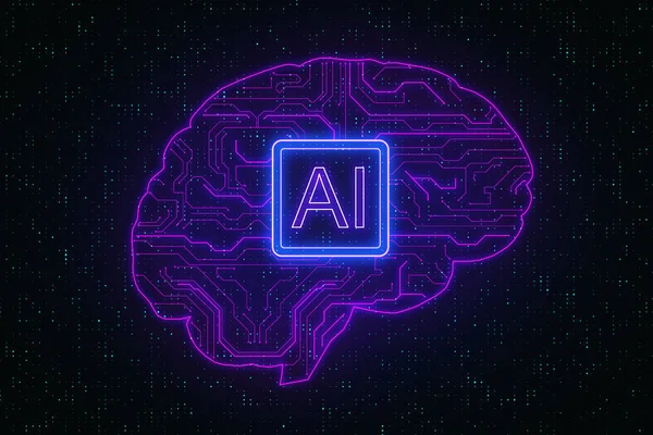 Inteligencia artificial y concepto futurista —  Fotos de Stock