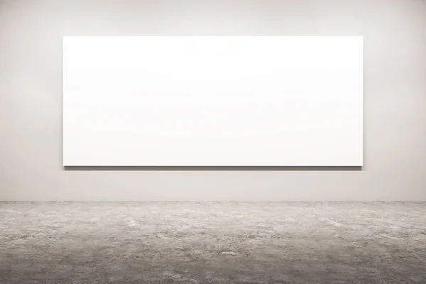 Moderna sala espositiva bianca con poster — Foto Stock