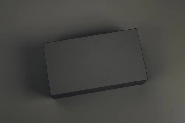 テーブルの上に空の黒い名刺 — ストック写真