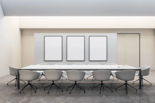 Contemporary white meeting room — Stock Photo, Image