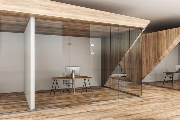 Eigentijdse houten kantoor — Stockfoto