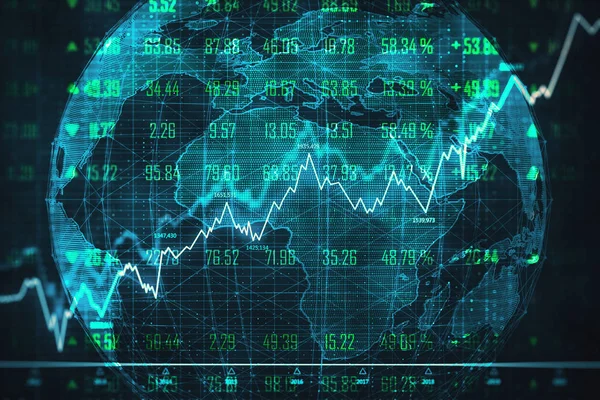 Concetto di rete e dati distribuiti — Foto Stock