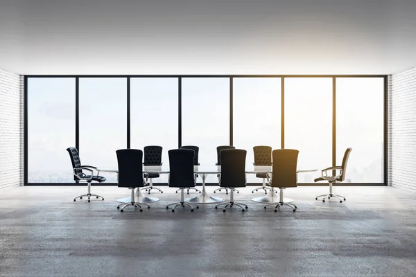 Moderna sala de reunião de concreto — Fotografia de Stock