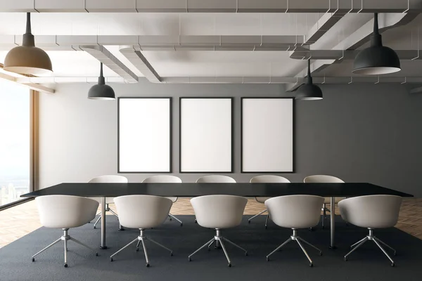 Modern meeting room with poster — Stock Photo, Image