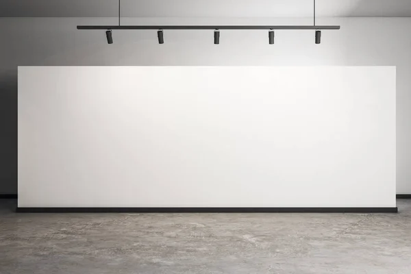 Modern concrete gallery with poster — Stock Photo, Image