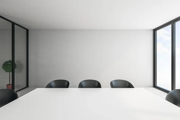 White conference table