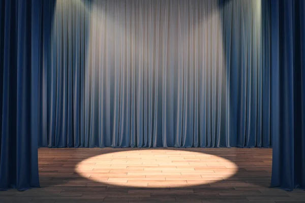 Cortinas de teatro con proyector — Foto de Stock