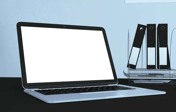 Design creativ desktop cu laptop — Fotografie, imagine de stoc