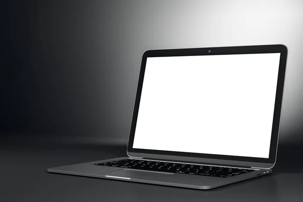 Leere weiße Laptop Nahaufnahme — Stockfoto