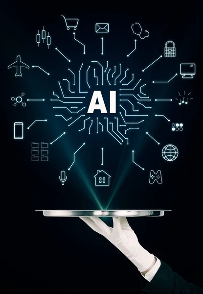 Künstliche Intelligenz und Zukunftskonzept — Stockfoto