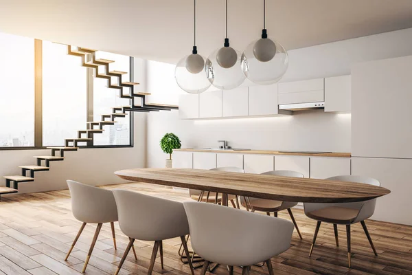 Bright loft kitchen interior — Stock Photo, Image