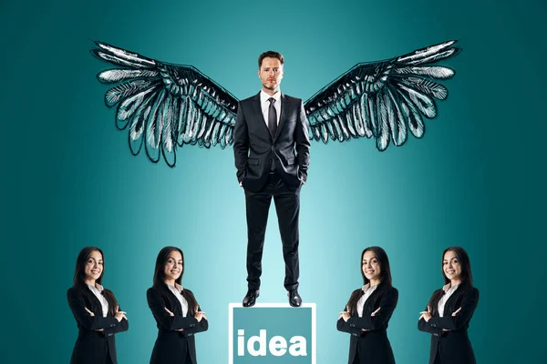 Idea e concetto di leadership — Foto Stock