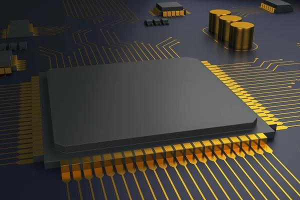 Abstraktní prázdný obvodový čip — Stock fotografie
