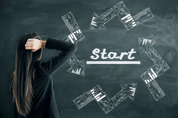 Conhecimento e conceito de startup — Fotografia de Stock