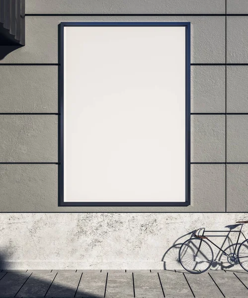 포스터가 있는 빈 콘크리트 벽 — 스톡 사진