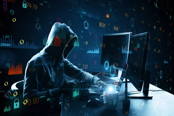 Hacker nutzen kreative Big-Data-Schnittstelle — Stockfoto