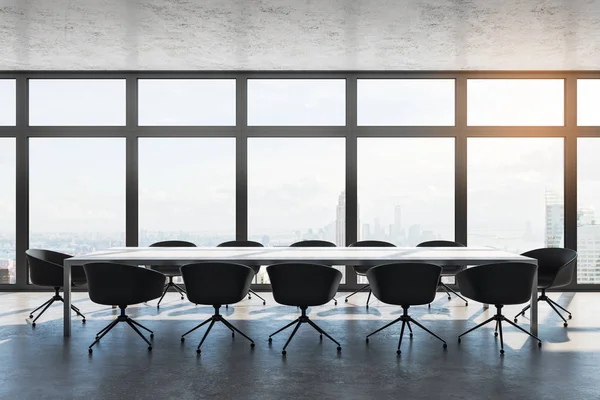 Salle de réunion moderne en béton intérieur — Photo