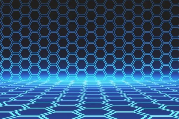 Abstract digital hexagons background