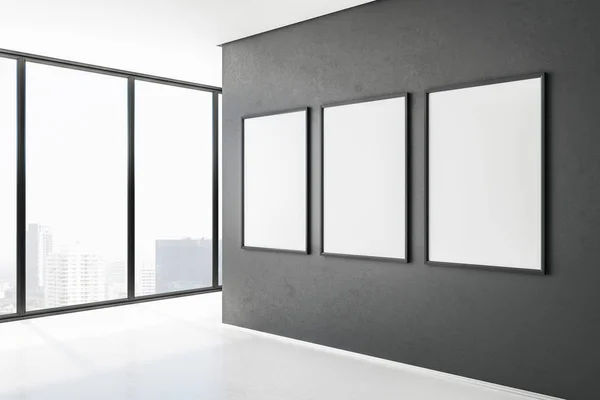 배너 측면이있는 현대 갤러리 — 스톡 사진