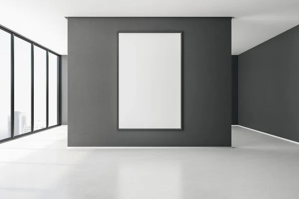 Galleria minimalista con cartellone — Foto Stock